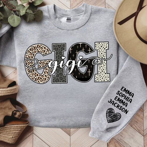 Grandma, Gigi, Nana Custom With Grandkids Names - Bible Style Design - Personalized Sweatshirt